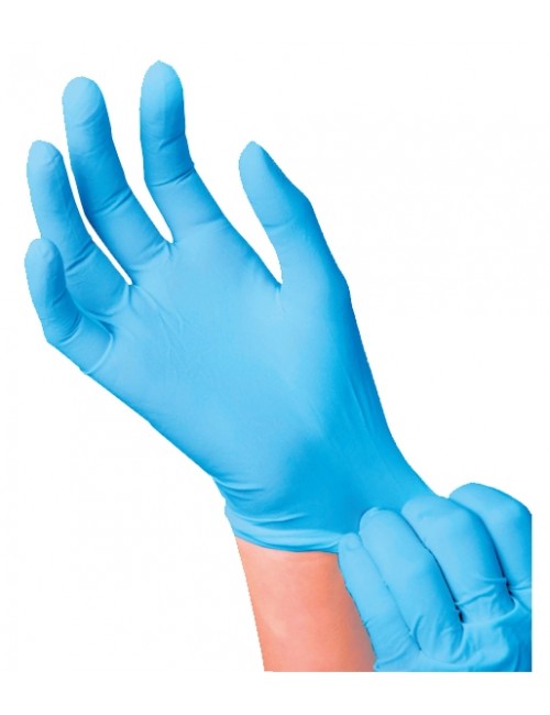 Gants jetables nitrile - bleu - taille L - 100 pièces - sans poudre - sans  latex !