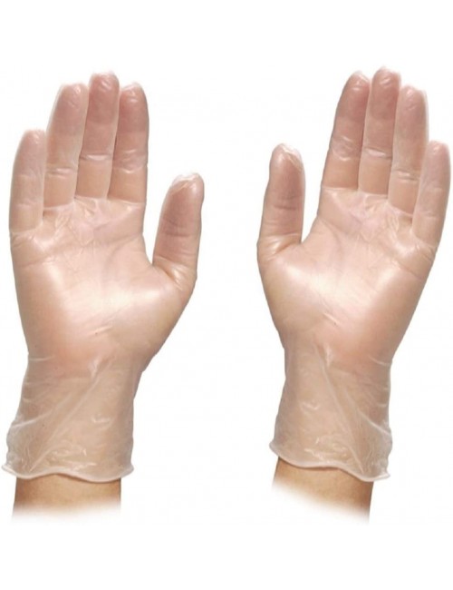 Gants vinyle jetables blanc, paquet de 100 - Taille 10 (XL)