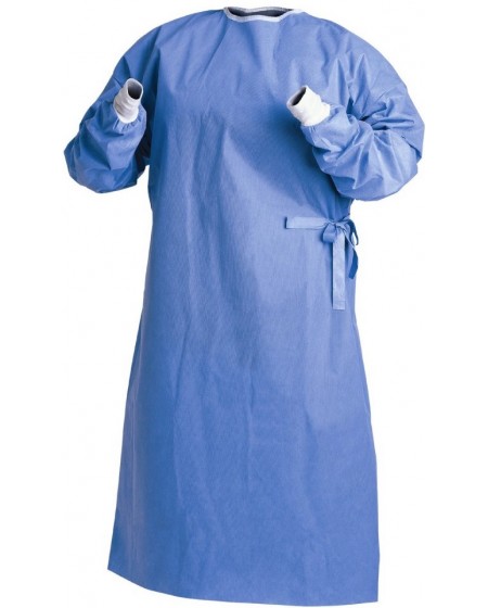 Surblouse jetable polypropylène 40 grammes - Bleu Surblouse jetable polypropylène 40 grammes - Bleu