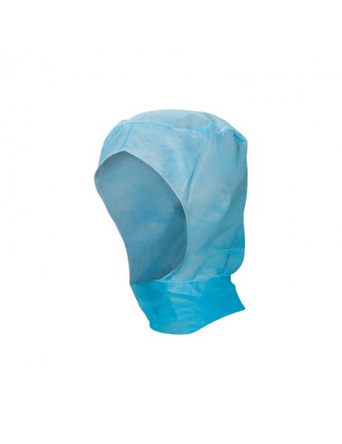 Cagoules de protection jetables Lot de 100 - Bleu