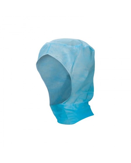 Cagoules de protection jetables Lot de 100 - Bleu